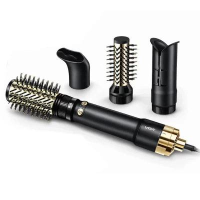 Фен-стайлер VGR 4 в 1 V-481 BLACK, 4 насадки, 2 скорости, 3 режима температуры, 1000W