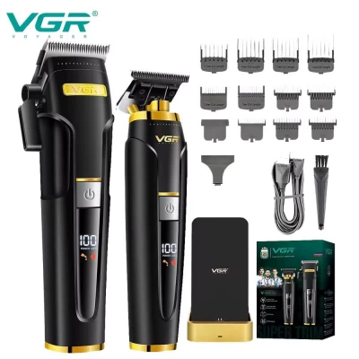 Комплект VGR 2 в 1 V-694 S2 BLACK аккумуляторная машинка для стрижки (clipper) и триммер Комплект VGR 2 в 1 V-694 S2 BLACK аккумуляторная машинка для стрижки (clipper) и триммер