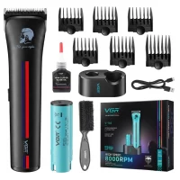 Аккумуляторная машинка для стрижки (clipper) VGR V-160 BLACK, 6 насадок, 8000RPM Аккумуляторная машинка для стрижки (clipper) VGR V-160 BLACK, 6 насадок, 8000RPM