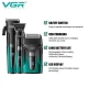 Комплект VGR 3 в 1 V-694 GREEN аккумуляторная машинка для стрижки (clipper), триммер и электробритва (шейвер)