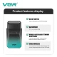 Электробритва VGR V-372 GREEN шейвер, двойное лезвие, 7500 RPM, IPX7 Электробритва VGR V-372 GREEN шейвер, двойное лезвие, 7500 RPM, IPX7
