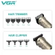 Набор для стрижки VGR 6 в 1 V-109, 6 насадок, LED Display, IPX6