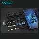 Комплект VGR STEPLERSS PRO 3 IN 1 BLUE, машинка для стрижки (Clipper), триммер, электробритва