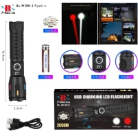 Фонарь NIGHT VISION FLUORESCENCE M10R-2TG(White+Red), 1x18650, индикация заряда, ЗУ Type-C, zoom Фонарь NIGHT VISION FLUORESCENCE M10R-2TG(White+Red), 1x18650, индикация заряда, ЗУ Type-C, zoom