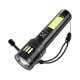 Фонарь 618C-TG+COB(white+red), Li-Ion аккумулятор, zoom, ЗУ Type-C