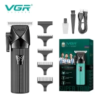 Триммер VGR V-037 BLACK, MINI, 4 насадки, LED display Триммер VGR V-037 BLACK, MINI, 4 насадки, LED display
