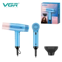 Фен профессиональный VGR V-442 BLUE, 3 скорости, 3 режима температуры, 110000 RPM, 1800-2200Вт