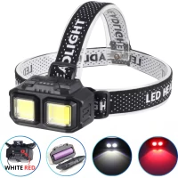 Фонарь налобный HX-816N-2COB(White+Red), отдельная кнопка для красного света, Waterproof, 1x18650, ЗУ Type-C, Box Фонарь налобный HX-816N-2COB(White+Red), отдельная кнопка для красного света, Waterproof, 1x18650, ЗУ Type-C, Box