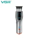 Триммер VGR V-187 SILVER, 4 насадки, 7000 RPM, LED display