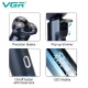 Электробритва VGR V-392 BLUE, роторная, IPX7, LED display Электробритва VGR V-392 BLUE, роторная, IPX7, LED display