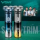 Электробритва VGR V-392 BLUE, роторная, IPX7, LED display Электробритва VGR V-392 BLUE, роторная, IPX7, LED display