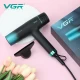 Фен профессиональный VGR V-442 BLACK, 3 скорости, 3 режима температуры, 110000 RPM, 1800-2200Вт