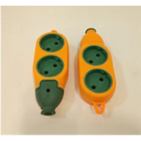 Колодка 2-х сторонняя 2гнезда+2гнезда без заземления латунь (для строек)