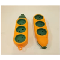 Колодка 2-х сторонняя 3гнезда+3гнезда без заземления латунь (для строек)