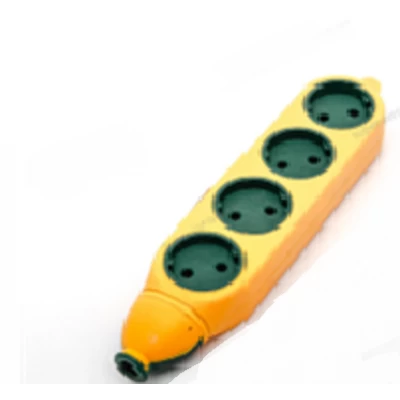 Колодка 2-х сторонняя 4гнезда+4гнезда без заземления латунь (для строек)