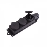 Розетка РА 16-318 (3-местная, евро, каучук) герметичная Киев