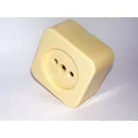 Розетка наружная 10А РА1 крем 0,32