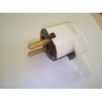 Вилка евро угловая белая 16А ВГ-2 латунь Харьков