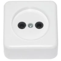 Колодка 1-я 16А белая наружная б.з. пластик АВС