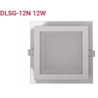 Панель LED квадрат (стекло) 12w  4000K IP20 (DLSG-12N)
