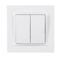 Выключатель двойной JAZZ (белый) 9003
