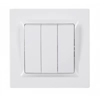 Выключатель тройной JAZZ (белый) 9013