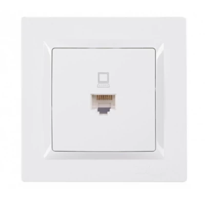 Компьютерная розетка JAZZ (белый) 9027