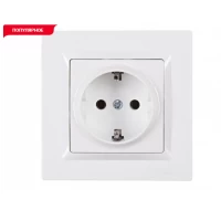 Розетка с заземлением JAZZ (белый) 9004