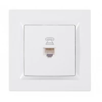 Розетка телефонная JAZZ (белый) 9010