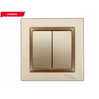 ВЫКЛЮЧАТЕЛЬ ДВОЙНОЙ LUXEL JAZZ (9603) БРОНЗОВЫЙ