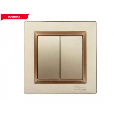 ВЫКЛЮЧАТЕЛЬ ДВОЙНОЙ LUXEL JAZZ (9603) БРОНЗОВЫЙ