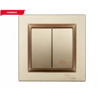 ВЫКЛЮЧАТЕЛЬ ПРОХОДНОЙ ДВОЙНОЙ LUXEL JAZZ (9619) БРОНЗОВЫЙ