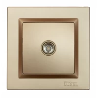 РОЗЕТКА ТЕЛЕВИЗИОННАЯ LUXEL JAZZ (9609) БРОНЗОВАЯ