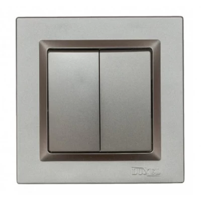 ВЫКЛЮЧАТЕЛЬ ДВОЙНОЙ LUXEL JAZZ (9703) ГРАФИТОВЫЙ