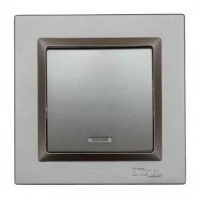 ВЫКЛЮЧАТЕЛЬ С ПОДСВЕТКОЙ LUXEL JAZZ (9705) ГРАФИТОВЫЙ