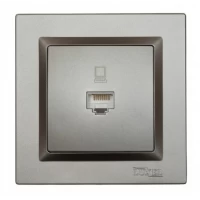 КОМПЬЮТЕРНАЯ РОЗЕТКА LUXEL JAZZ (9727) ГРАФИТОВАЯ