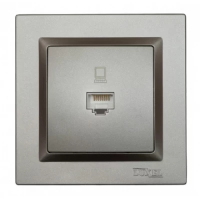 КОМПЬЮТЕРНАЯ РОЗЕТКА LUXEL JAZZ (9727) ГРАФИТОВАЯ