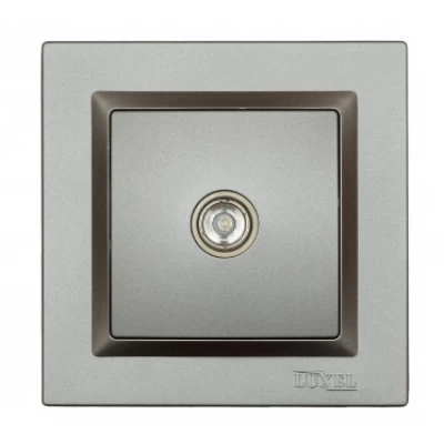 РОЗЕТКА ТЕЛЕВИЗИОННАЯ LUXEL JAZZ (9709) ГРАФИТОВАЯ
