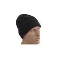 Шапка флис без подворота Черная