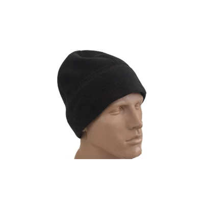 Шапка флис без подворота Черная Шапка флис без подворота Черная