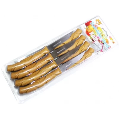 Ножи для картофеля с деревянной ручкой набор 12шт/15.5см