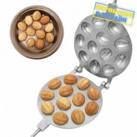 ФОРМА ДЛЯ ВЫПЕЧКИ ПЕЧЕНЬЯ «ОРЕШКИ» 12 ШТ С ДЕРЕВЯННОЙ РУЧКОЙ
