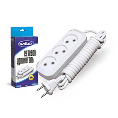 SV-008-10. Удлинитель SVITTEX 3 гнезда (10 м)