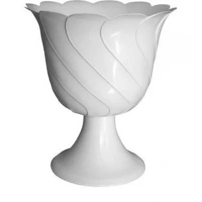 Пластмассовый горшок на ножке Тюльпан 26 см, Пластмассовый горшок на ножке Тюльпан 26 см,