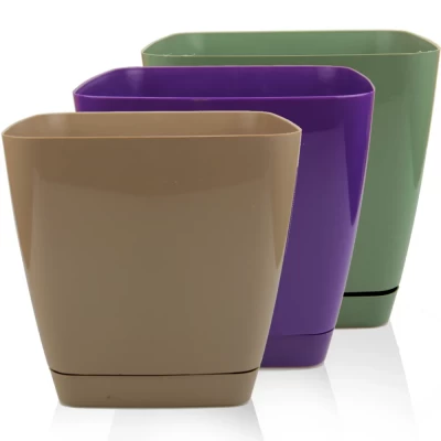 Горшок для цветов "Тоскания" 5л квадратная 19см пластмассовый Горшок для цветов "Тоскания" 5л квадратная 19см пластмассовый