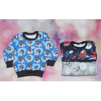 Детский джемпер Клаус/Собака/Цветок (трехнитка) 1340 Размеры 26-34