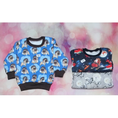 Детский джемпер Клаус/Собака/Цветок (трехнитка) 1340 Размеры 26-34