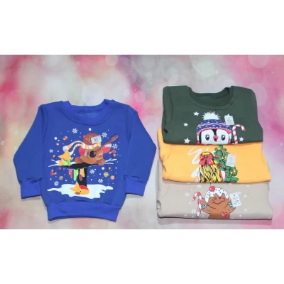 Детский джемпер Новогодний (трехнитка) 1605 Размеры 26-34