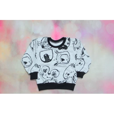 Детский свитшот Цветок/Авокадо (двухнитка) 1656 Размеры 28-34