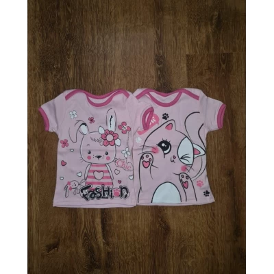 Футболка Лодочка для девочки (рибана) 2059 Размеры 20-26